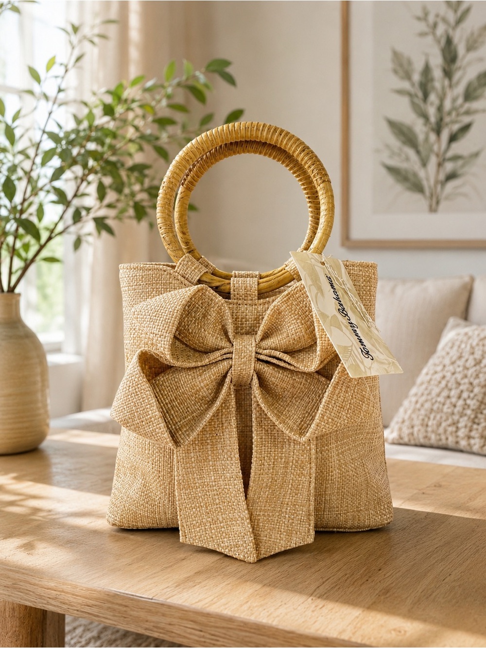 New Tommy Bahama bow tote bag